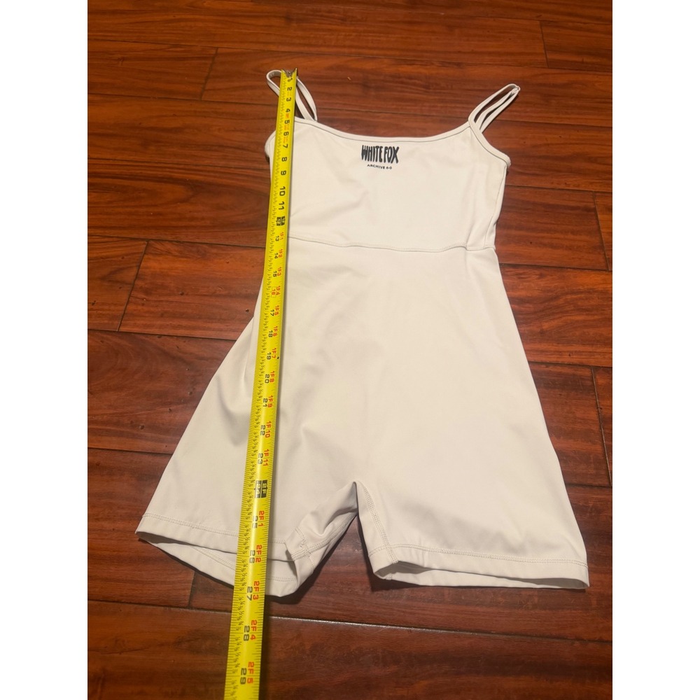 White Fox Archive 6.0 Romper XS Off White Spaghetti adjustable Strap Bodysuit - Picture 5 of 7